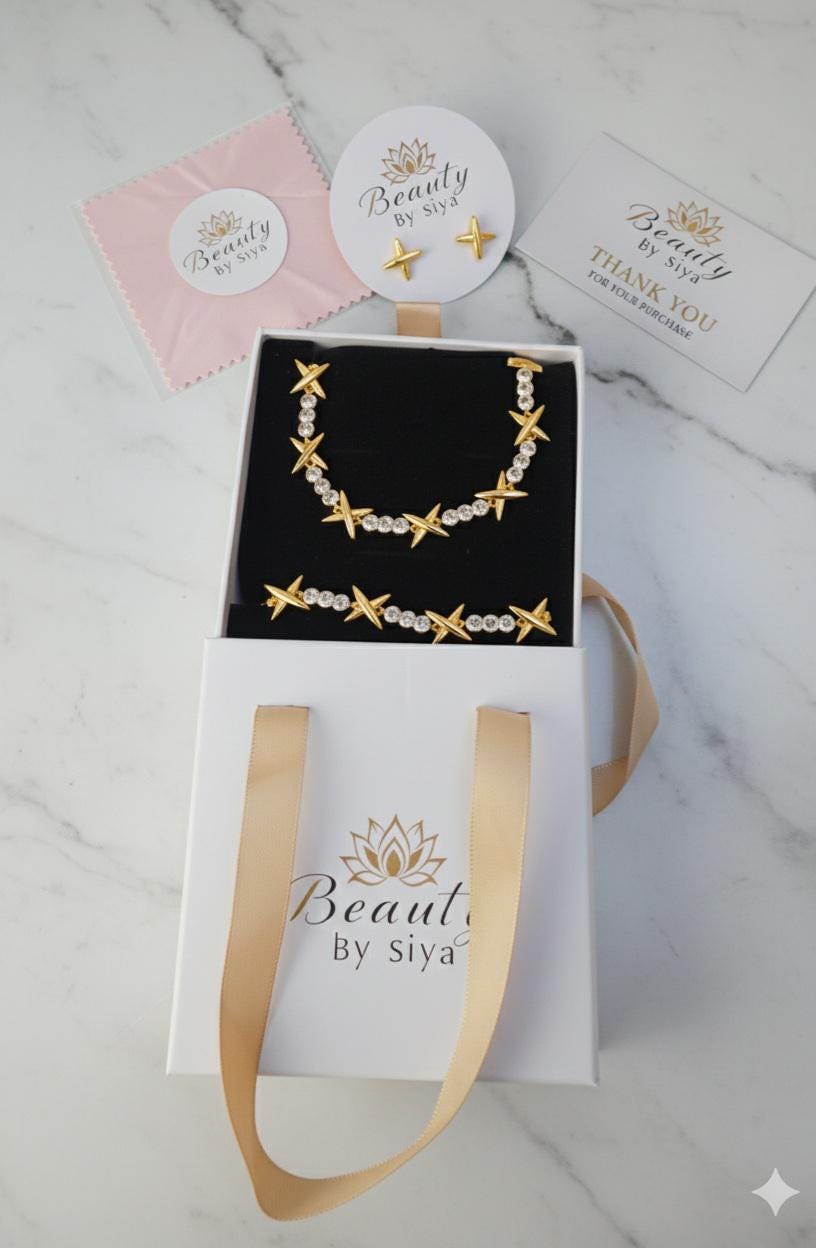 Gemma viral xoxo choker necklace set