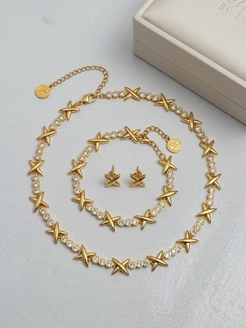 Gemma viral xoxo choker necklace set