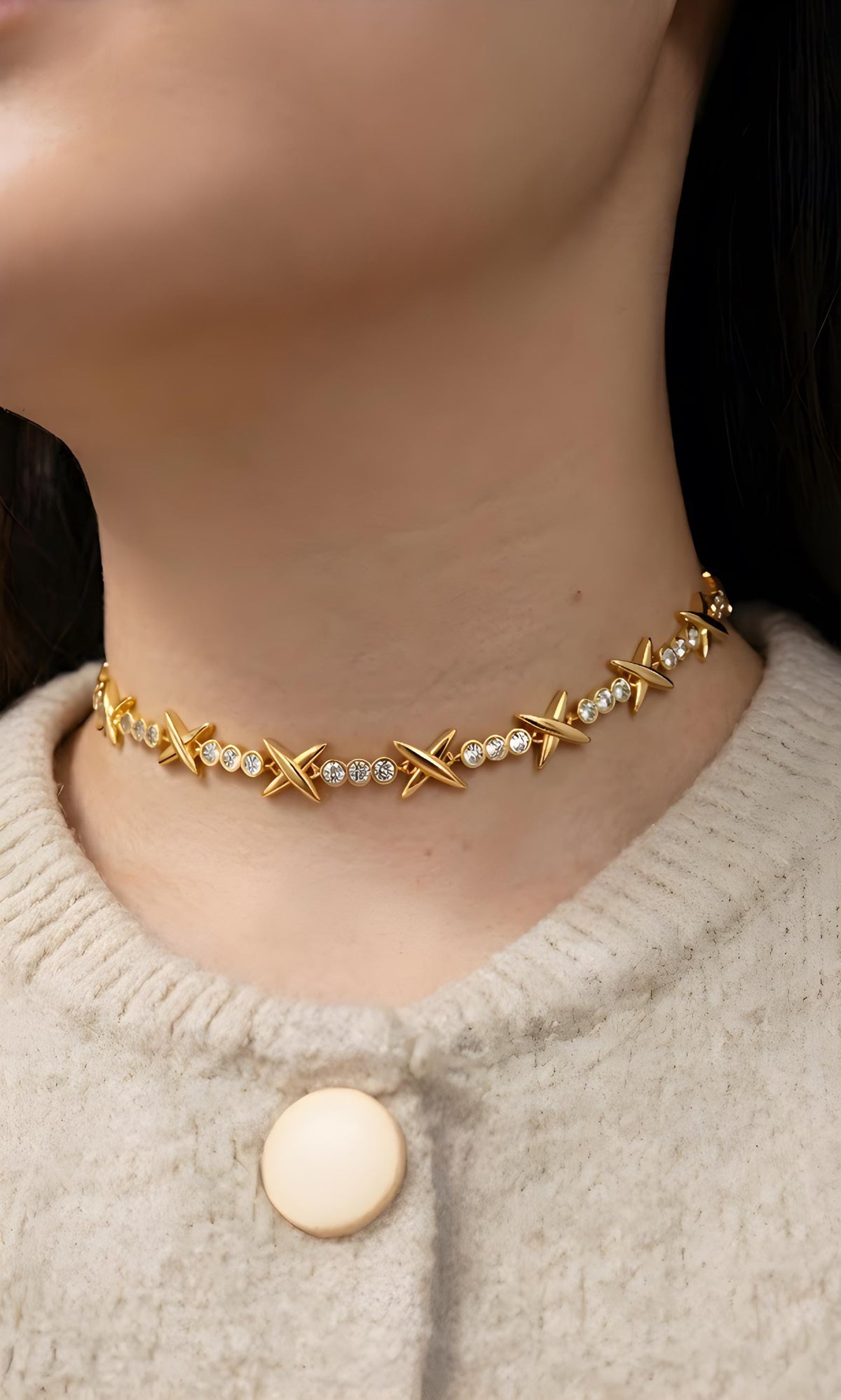 Gemma viral xoxo choker necklace set