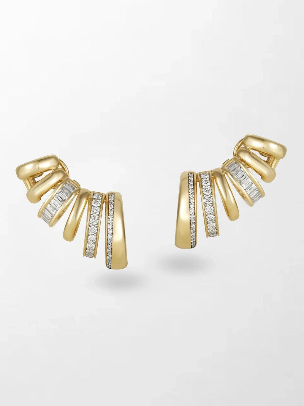 Claw climber inspired earrings, 6 piercing Illusion