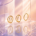20g Surgical Steel Stack Nose Ring Piercing Hinged Hoop Huggie Earring 3 pcs set